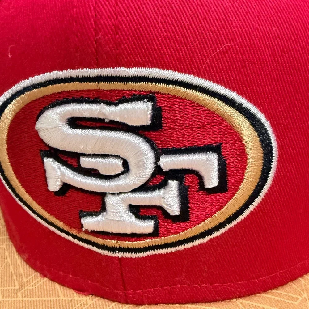 NFL‎ Team Apparel San Francisco 49ers Youth Snapback Hat Red Gold SF Logo Cap
